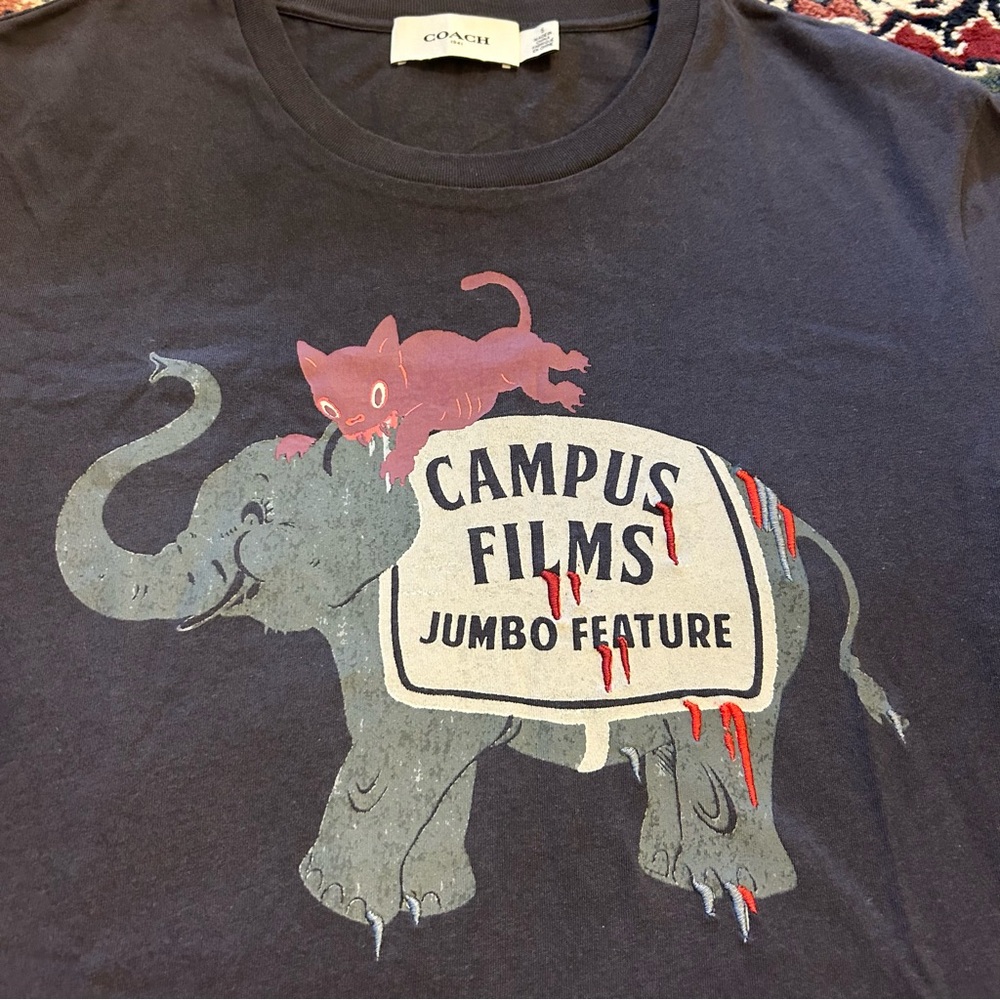 Coach 1941 x Gary Baseman Campus Films Elephant Graphic Tee T-Shirt HTF Small S - Picture 3 of 10